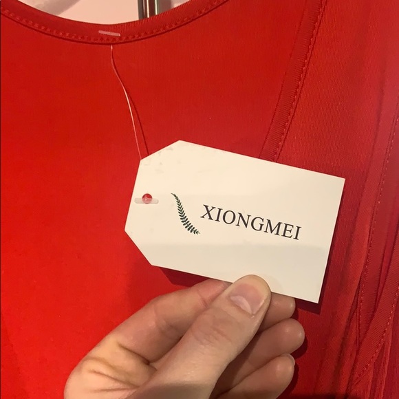 Red high-low maxi wrap dress - Picture 3 of 6